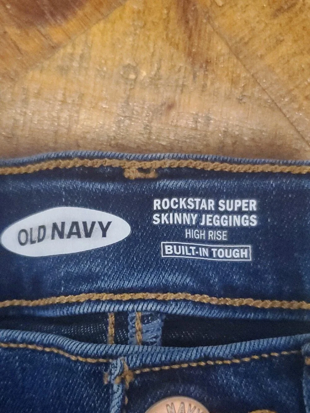 Old Navy Girls Dark Blue Button-Front Skinny Jeans